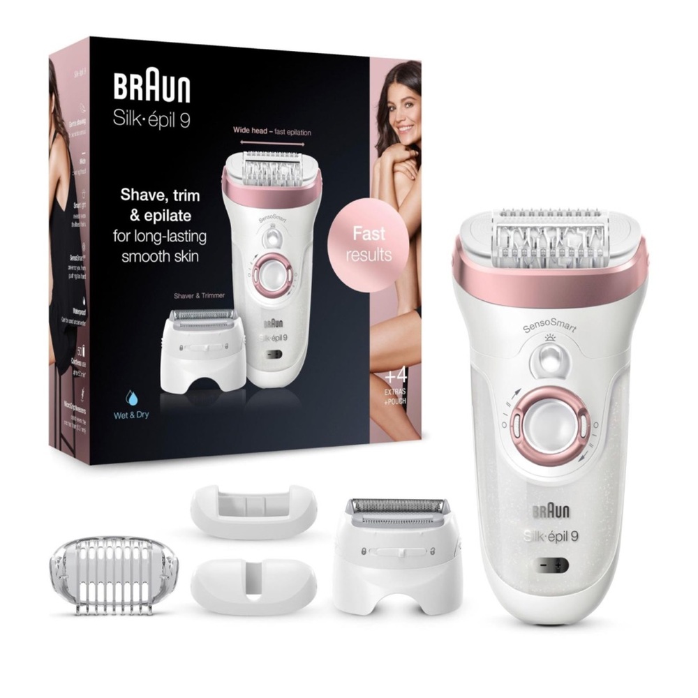 Braun Silk-épil 9 White and Pink Epilator